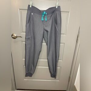 Figs Small Grey Jogger Scrub Bottom